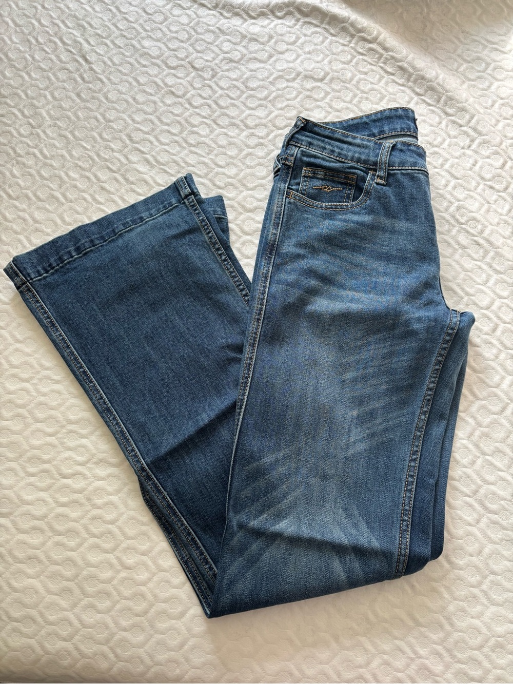 High-Rise Blue Flare Jeans - Women's Wide Leg